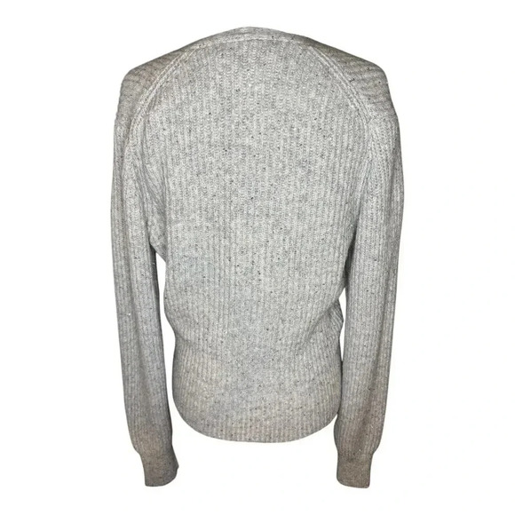 NEW Michael Stars Laurel Sequin Gray Wrap Sweater V-Neck Size‎ Small Petite NWOT - Picture 4 of 9